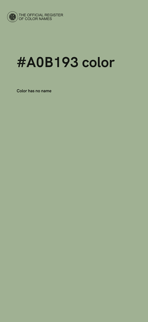 #A0B193 color image