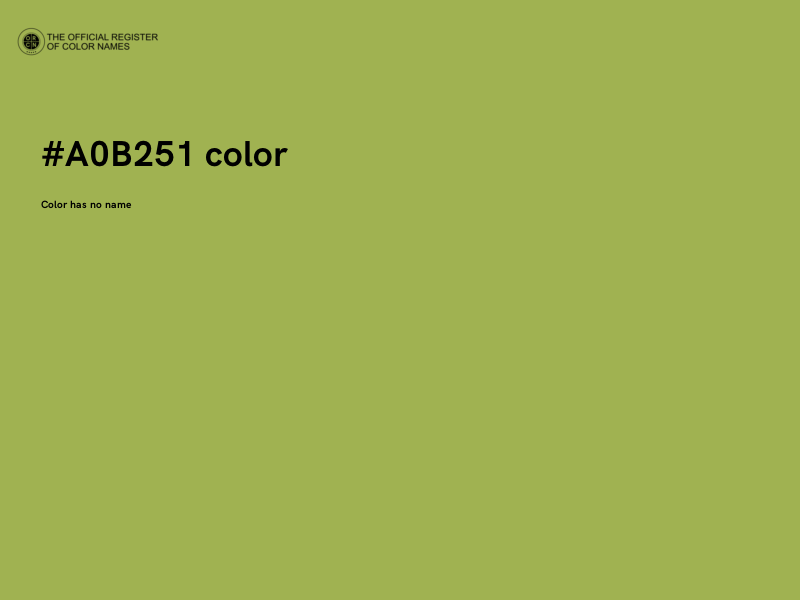 #A0B251 color image