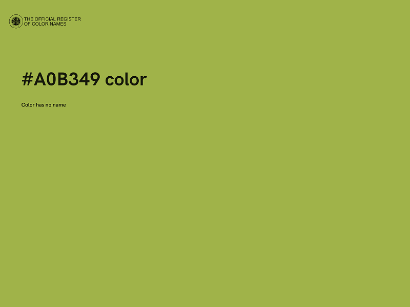 #A0B349 color image