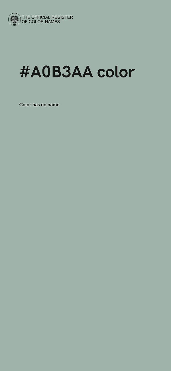 #A0B3AA color image
