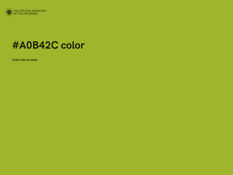 #A0B42C color image