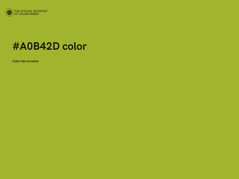 #A0B42D color image