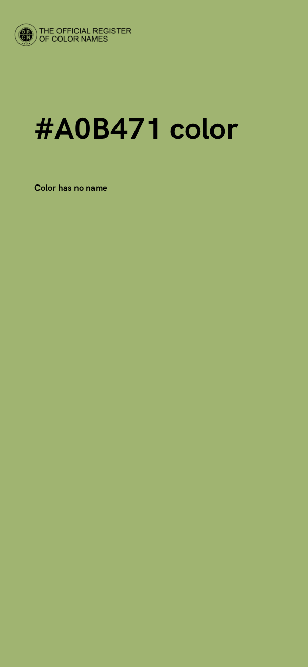 #A0B471 color image