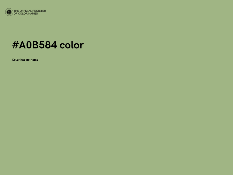 #A0B584 color image
