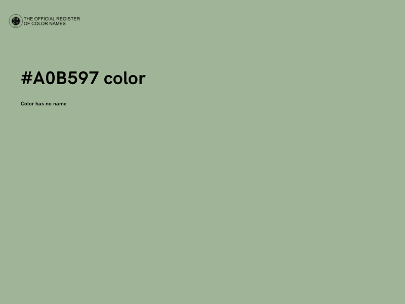 #A0B597 color image