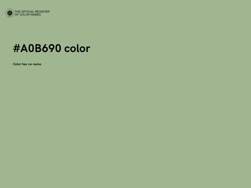 #A0B690 color image