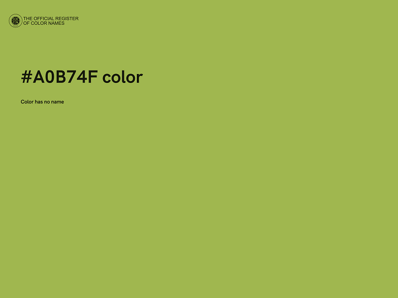 #A0B74F color image