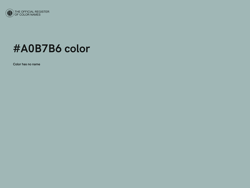 #A0B7B6 color image