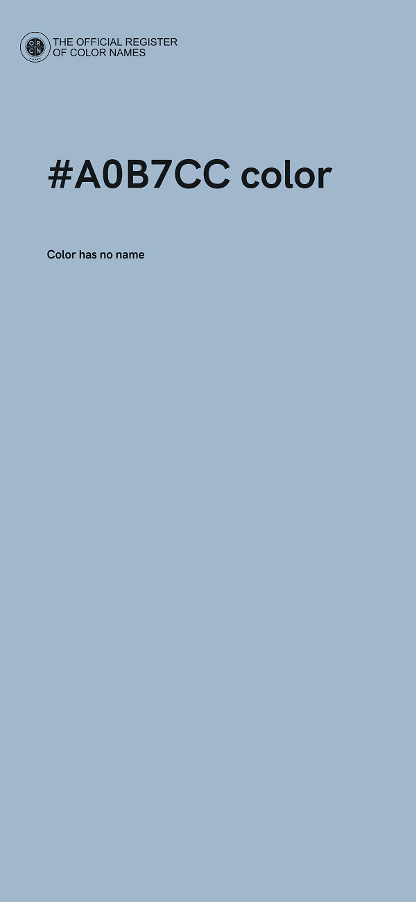 #A0B7CC color image