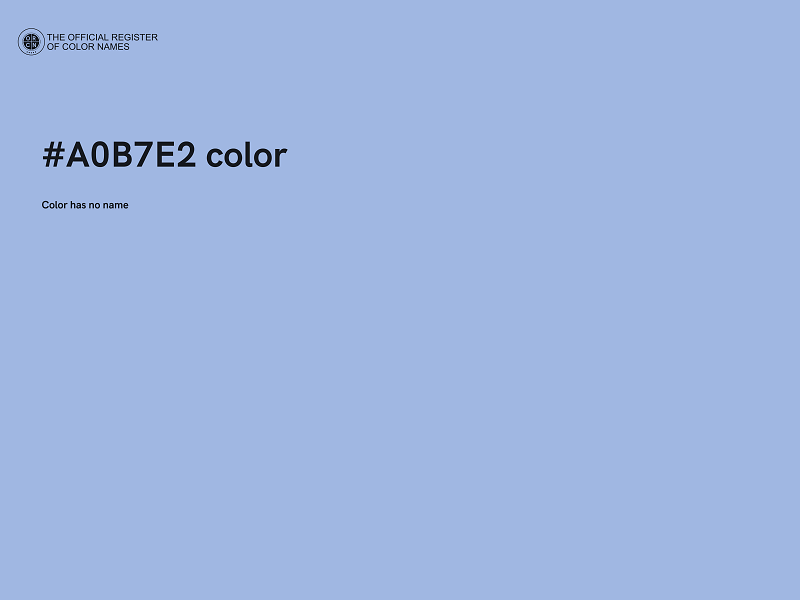 #A0B7E2 color image