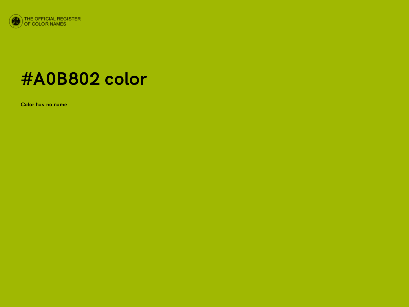 #A0B802 color image