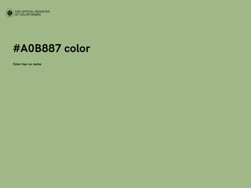 #A0B887 color image