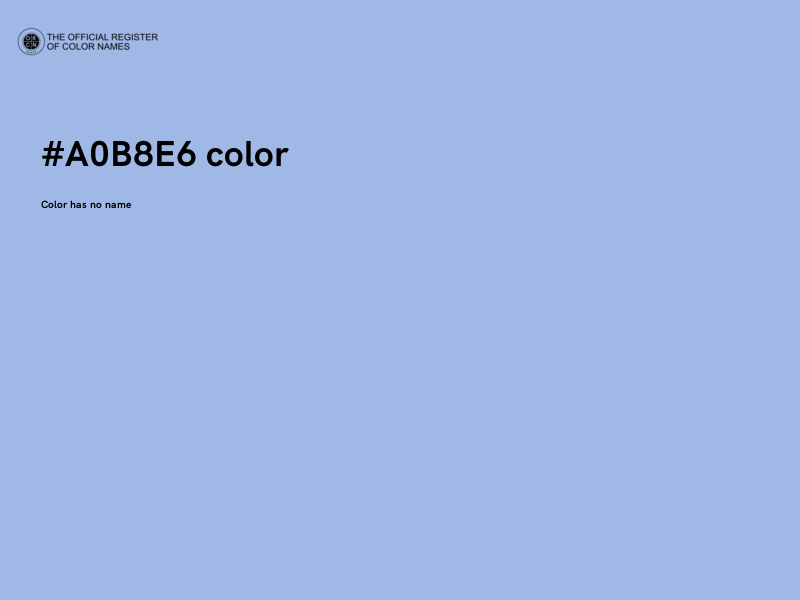 #A0B8E6 color image