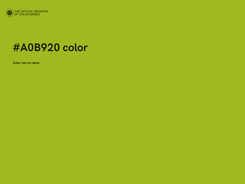 #A0B920 color image
