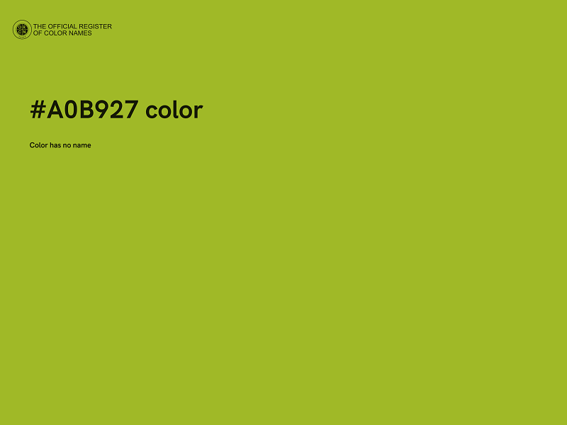 #A0B927 color image