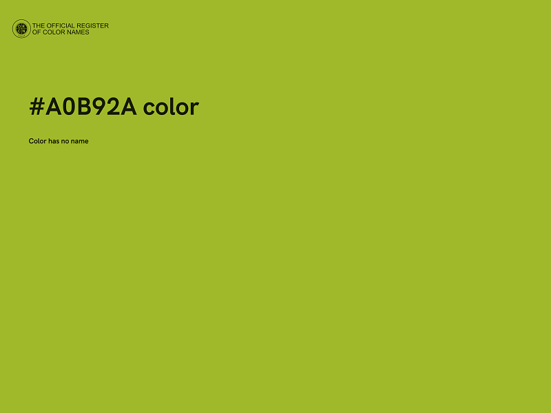 #A0B92A color image