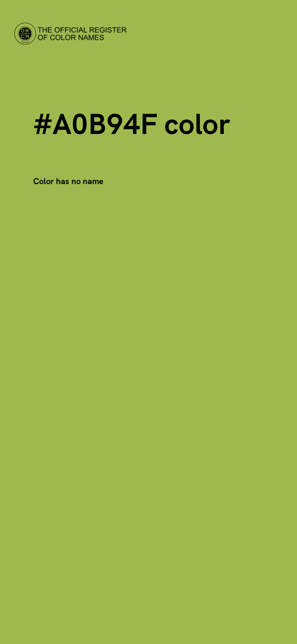 #A0B94F color image