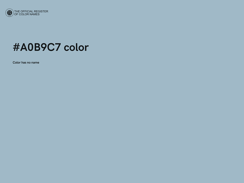 #A0B9C7 color image
