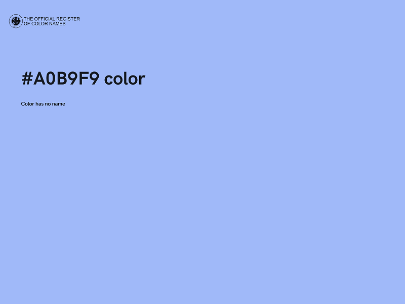 #A0B9F9 color image