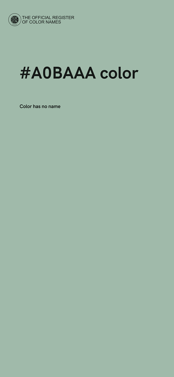 #A0BAAA color image