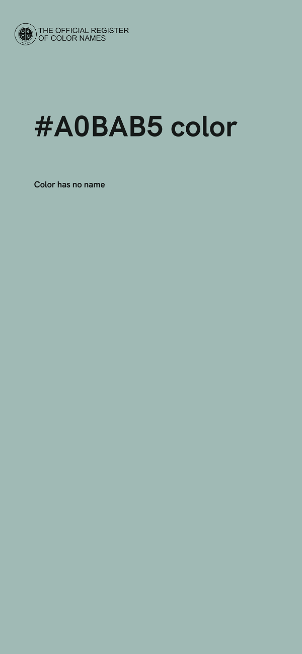 #A0BAB5 color image