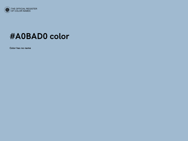 #A0BAD0 color image