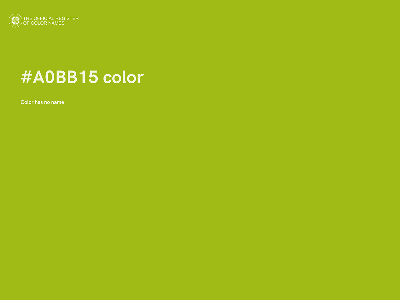 #A0BB15 color image