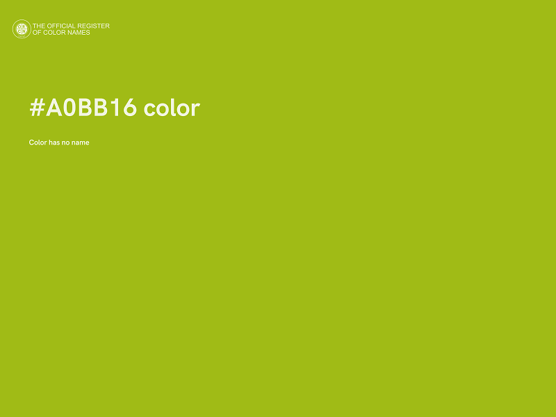 #A0BB16 color image