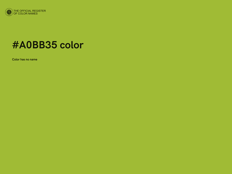 #A0BB35 color image