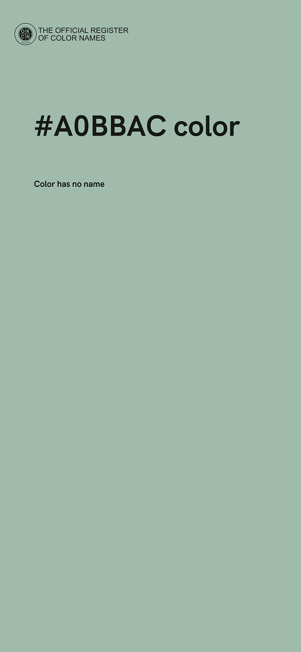 #A0BBAC color image