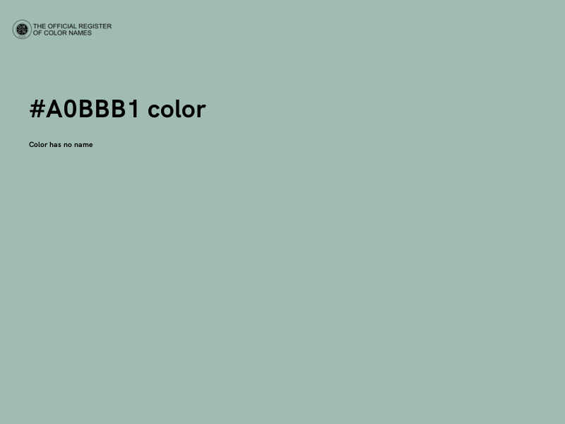 #A0BBB1 color image