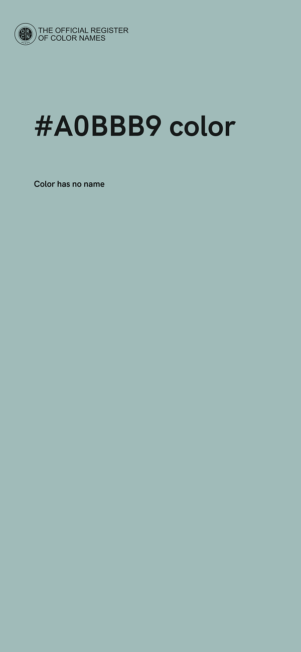 #A0BBB9 color image