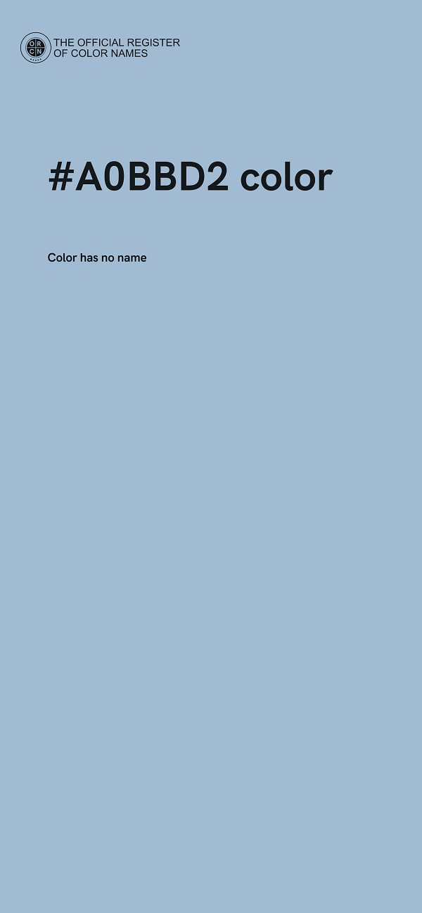 #A0BBD2 color image