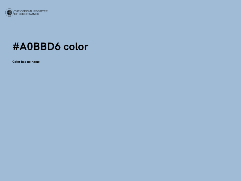 #A0BBD6 color image