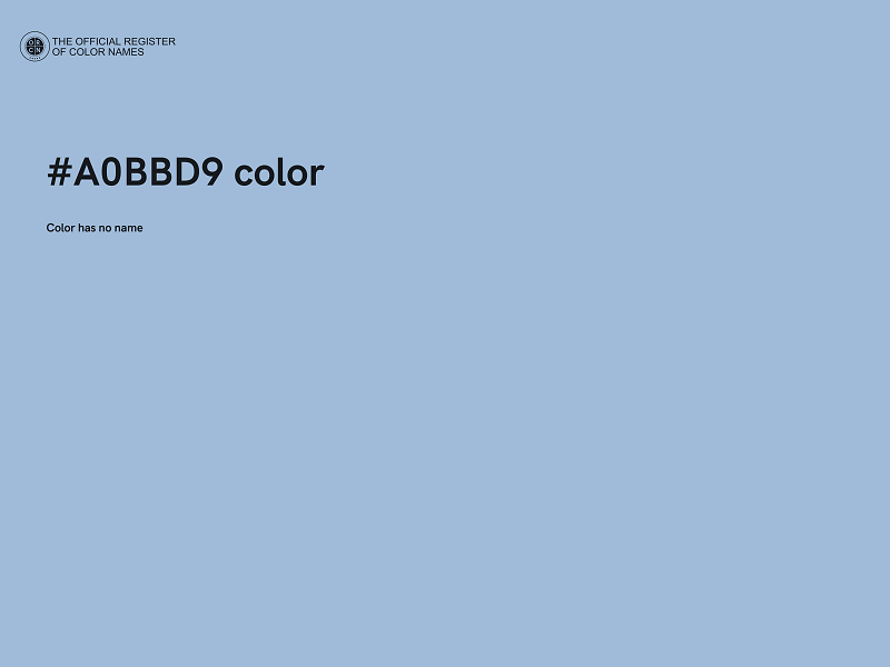 #A0BBD9 color image