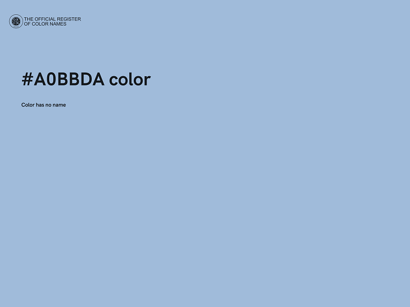 #A0BBDA color image