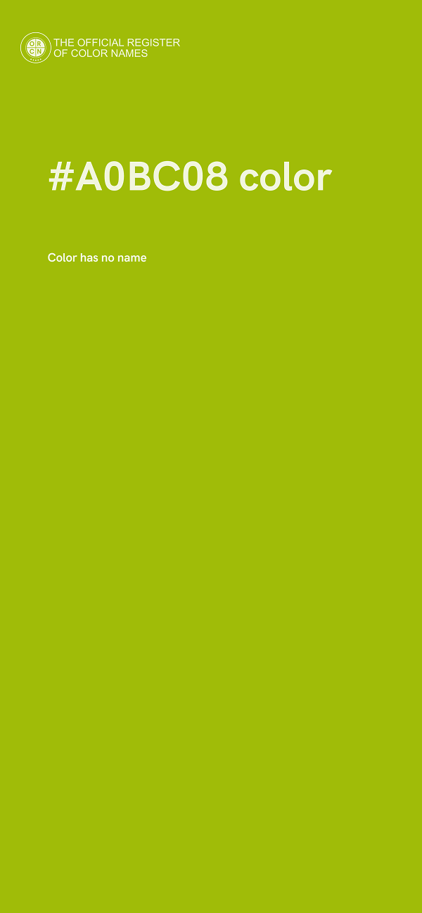 #A0BC08 color image