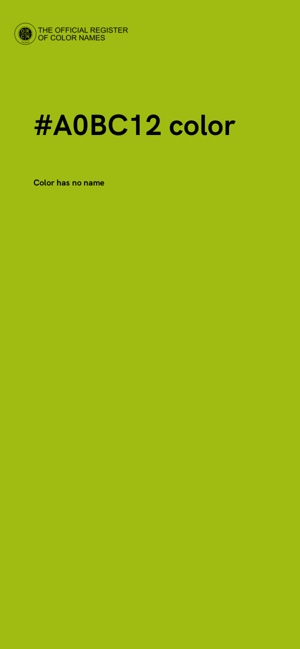 #A0BC12 color image
