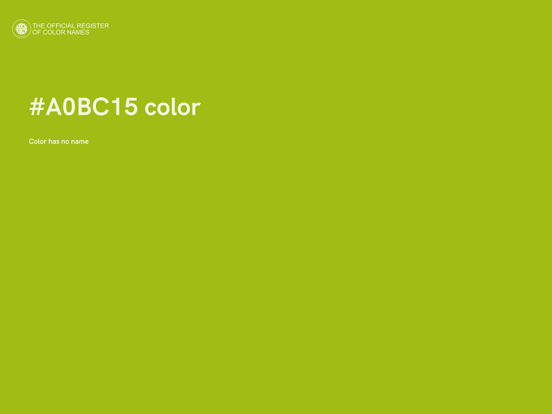 #A0BC15 color image