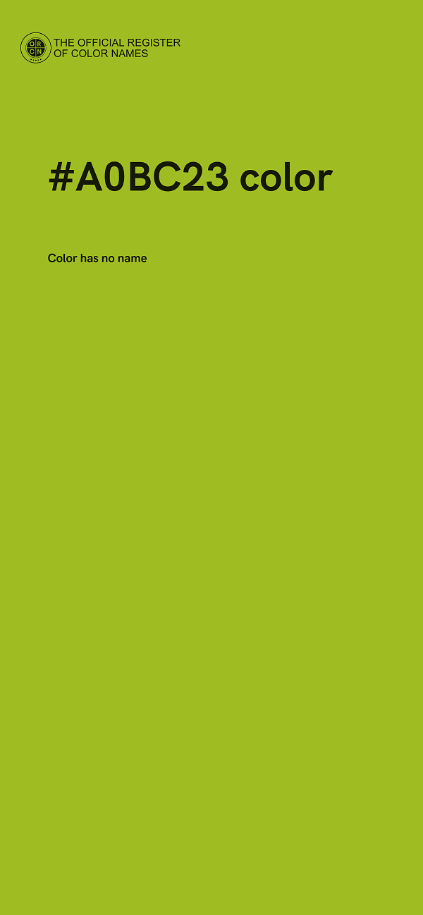 #A0BC23 color image