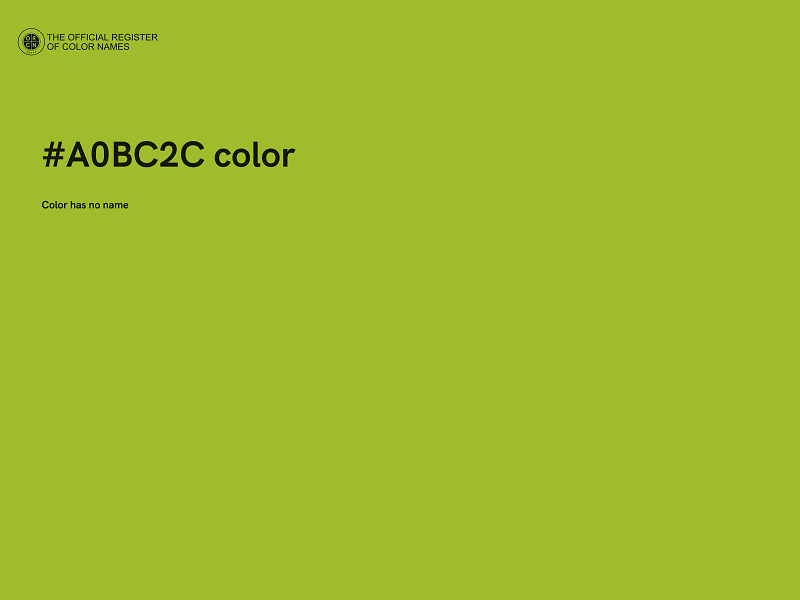 #A0BC2C color image