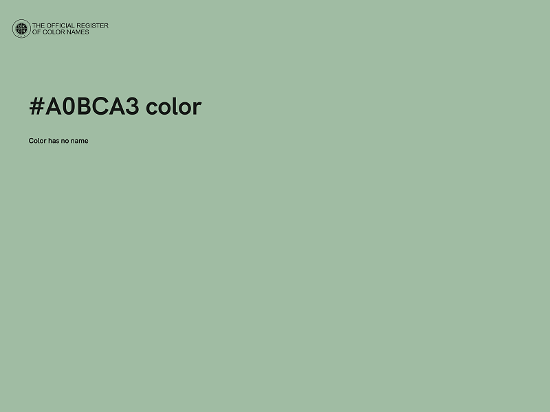 #A0BCA3 color image