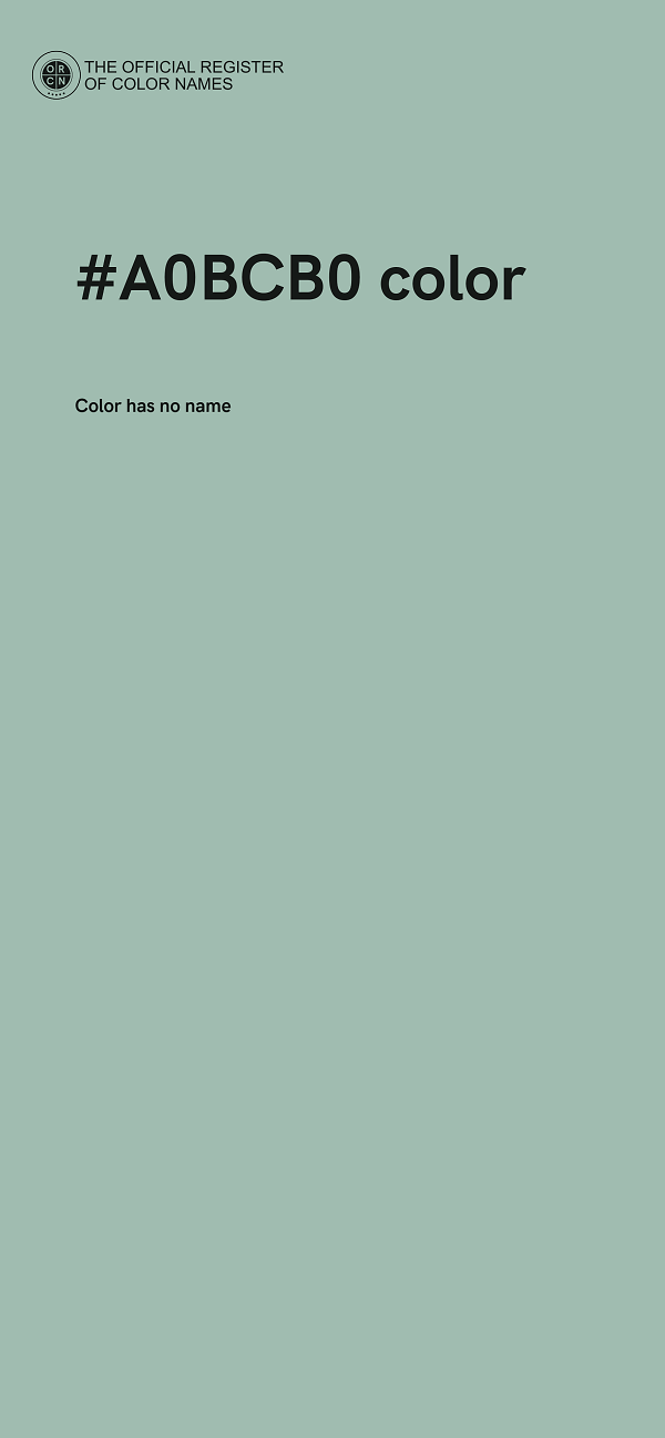 #A0BCB0 color image