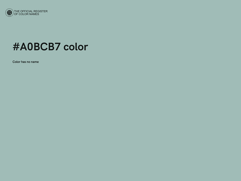 #A0BCB7 color image