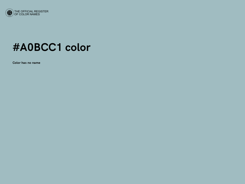 #A0BCC1 color image