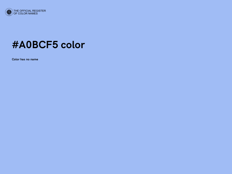 #A0BCF5 color image