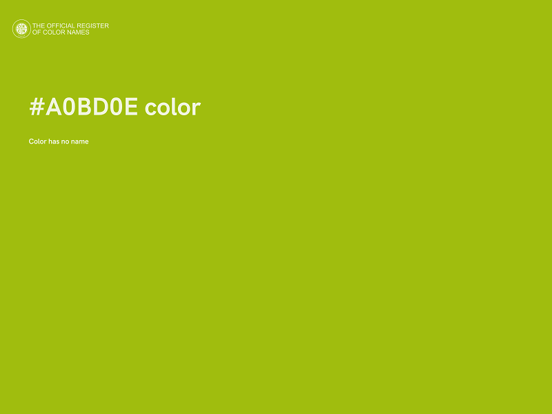 #A0BD0E color image