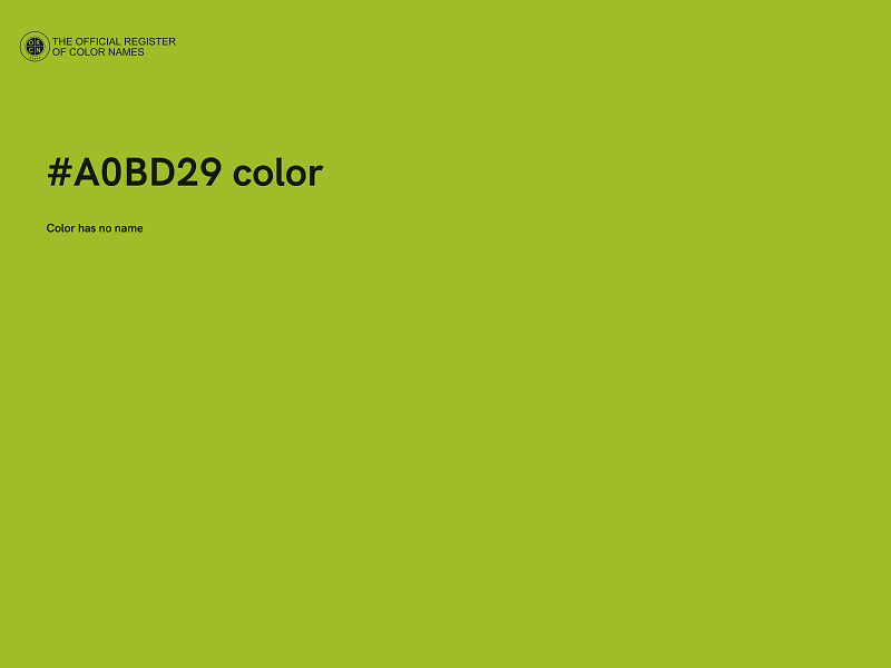 #A0BD29 color image