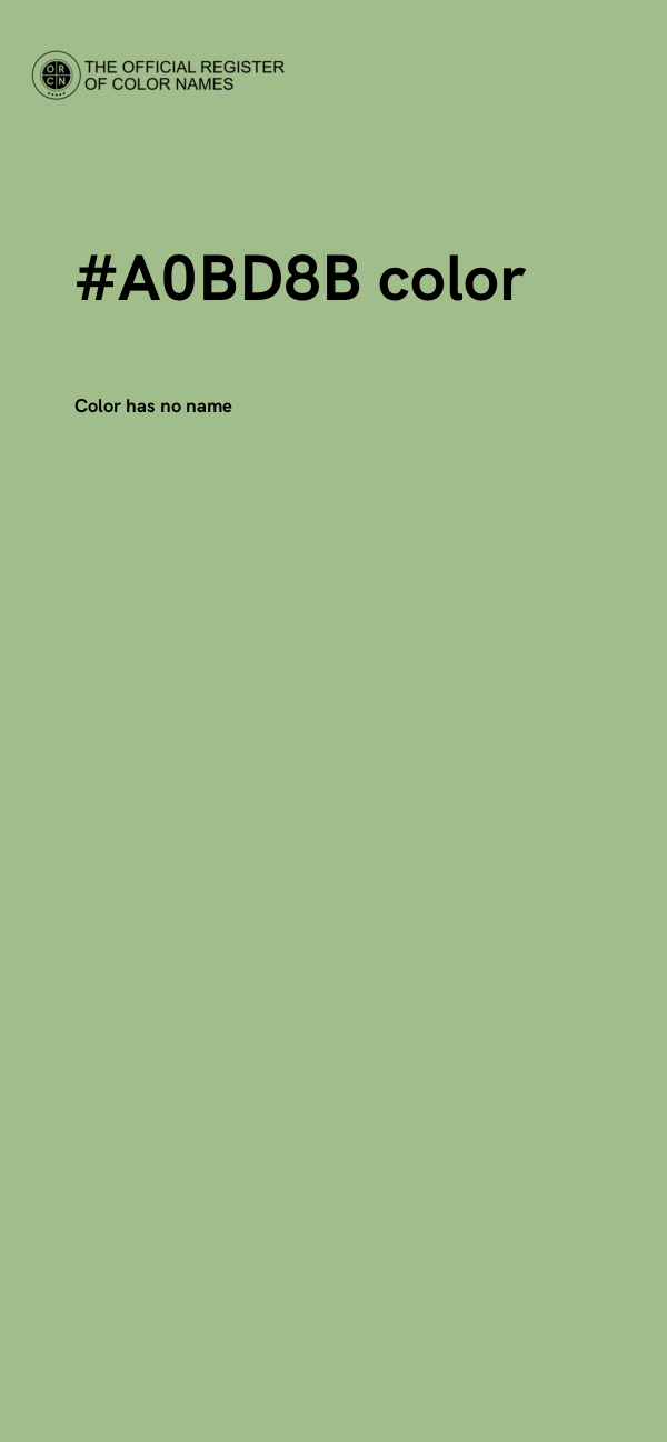 #A0BD8B color image