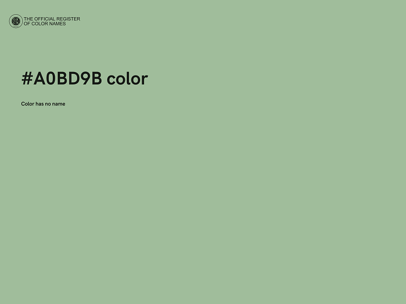 #A0BD9B color image